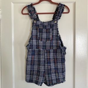 Frayed Knit Shorterall Jumpsuit